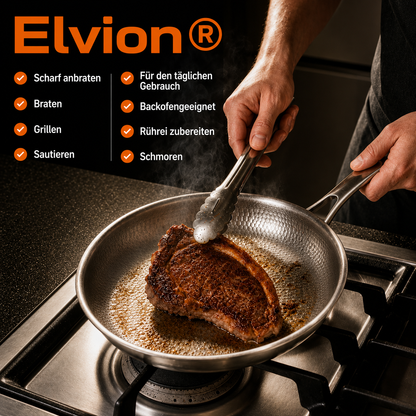 Elvion™ – Hochwertige deutsche Antihaft-Bratpfanne aus Titanlegierung
