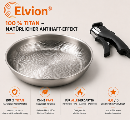Elvion™ – Hochwertige deutsche Antihaft-Bratpfanne aus Titanlegierung