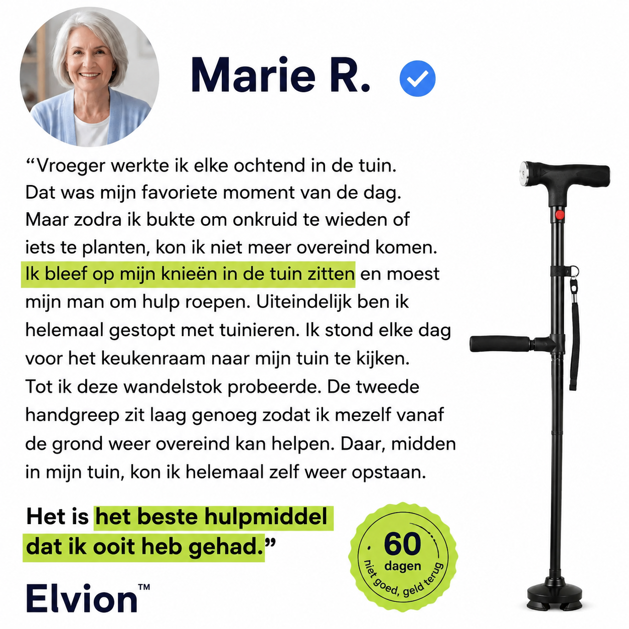 Elvion - Meer stabiliteit, meer zelfstandigheid, minder valangst.